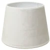 Abat-jour conique en velours crème Ø20cm Seynave