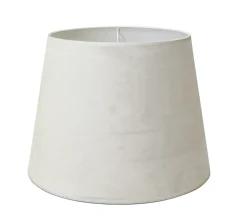 Abat-jour conique en velours blanc Ø37cm Seynave