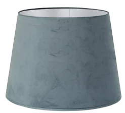 Abat-jour conique en velours bleu Ø37cm Seynave
