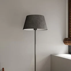 Abat-jour conique gris Ø35cm GoodHome Lokombi