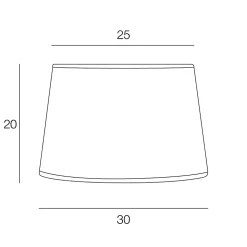 Abat-jour conique marron khao Ø40cm Corep