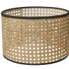Abat-jour cylindre cannage en rotin et tissu Ø20cm Seynave