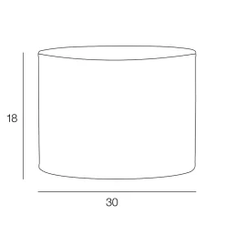 Abat-jour cylindre en coton bouclé Blanc Ø30cm Corep