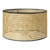 Abat-jour cylindre en tissu et rotin Ø28cm Seynave