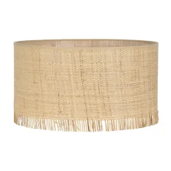 Abat-jour cylindre Ibiza en raphia naturel Ø40cm Corep