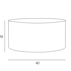 Abat-jour cylindre noir bandeau effet bois Ø40cm Corep