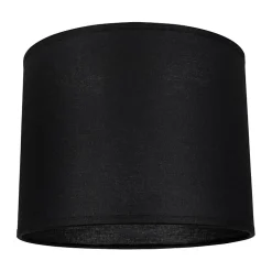 Abat-jour cylindrique E27 H25 Coton Noir