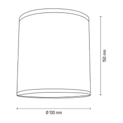 Abat-jour cylindrique E27 H20 Tissu Rouge