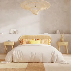 Abat-jour D120,5 cm en rotin naturel - Olga