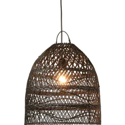 Abat-jour en bois noir 40x40x45 cm