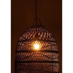 Abat-jour en bois noir 40x40x45 cm