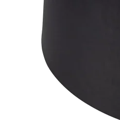 Abat-jour en coton noir 45/50/28 avec intérieur doré