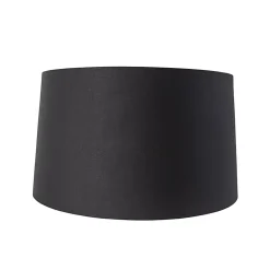 Abat-jour en coton noir 45/50/28 avec intérieur doré