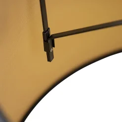 Abat-jour en coton noir 40/45/25 avec intérieur doré