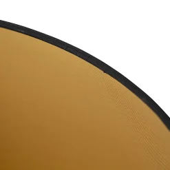 Abat-jour en coton noir 40/45/25 avec intérieur doré