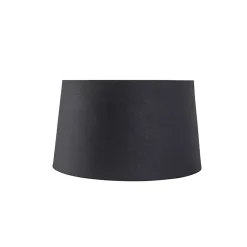 Abat-jour en coton noir 35/30/20 avec intérieur doré