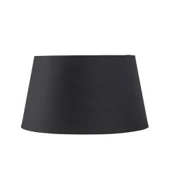 Abat-jour en coton noir 32/25/18 avec intérieur doré