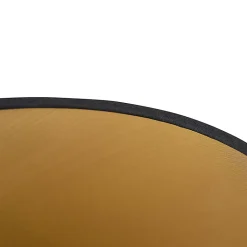 Abat-jour en coton noir 32/25/18 avec intérieur doré