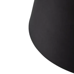 Abat-jour en coton noir 32/25/18 avec intérieur doré