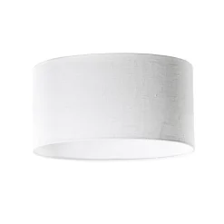 Abat-jour en lin blanc ovale 35/23/18