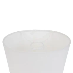 Abat-jour en lin blanc ovale 25/16/15