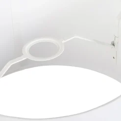 Abat-jour en lin blanc rond incliné 35/30/20