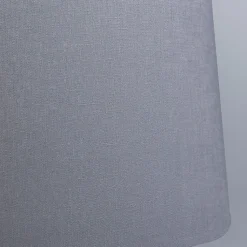 Abat-jour en lin gris foncé rond incliné 45/40/25