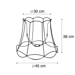 Abat-jour en métal noir 45/36 - Granny Frame