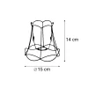 Abat-jour en métal noir 15/14 - Granny Frame