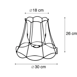 Abat-jour en métal noir 30/26 - Granny Frame