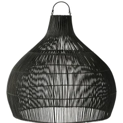 Abat-jour en rotin noir 80x80x70 cm