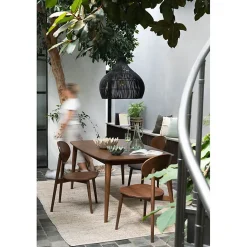 Abat-jour en rotin noir 80x80x70 cm