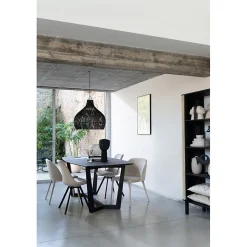 Abat-jour en rotin noir 80x80x70 cm