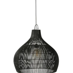 Abat-jour en rotin noir 80x80x70 cm