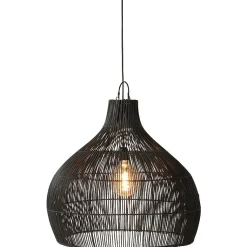 Abat-jour en rotin noir 80x80x70 cm