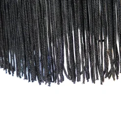 Abat-jour en soie noir avec gris 45 cm - Granny