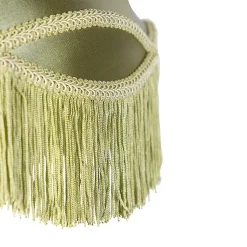 Abat-jour en soie vert 45 cm - Granny