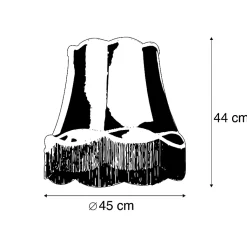 Abat-jour en soie vert 45 cm - Granny