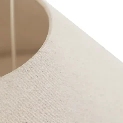 Abat-jour en tissu beige rond incliné 50/17.5/25