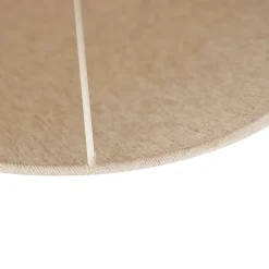Abat-jour en tissu beige rond incliné 55/19/26