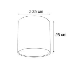 Abat-jour en tissu blanc 25/25/25