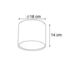 Abat-jour en tissu brun clair 18/18/14