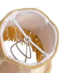 Abat-jour en tissu doré 12 cm - Granny