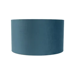 Abat-jour en velours bleu 35/35/20 avec intérieur doré