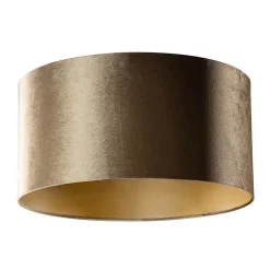 Abat-jour en velours bronze avec intérieur doré 50/50/25