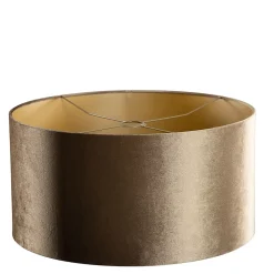 Abat-jour en velours bronze avec intérieur doré 50/50/25
