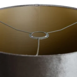 Abat-jour en velours bronze avec intérieur doré 40/40/40