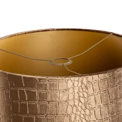Abat-jour en velours, design crocodile, intérieur doré 40/40/40