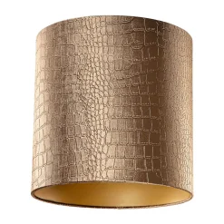 Abat-jour en velours, design crocodile, intérieur doré 40/40/40