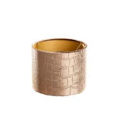 Abat-jour en velours effet crocodile avec intérieur doré 18/18/14